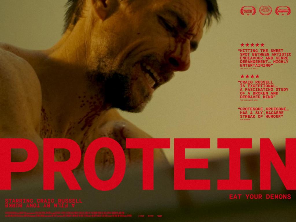 Bloodthirsty and blackly comic British thriller PROTEIN on Digital&nbsp;Now.